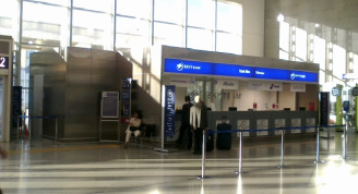 Counter in Athens Internation Airport